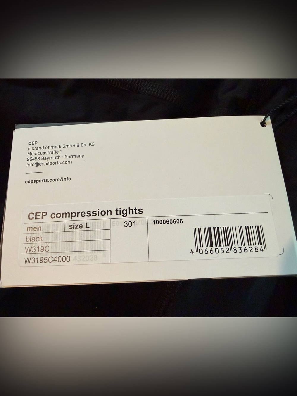 CEP Compression Tights Size L - Black